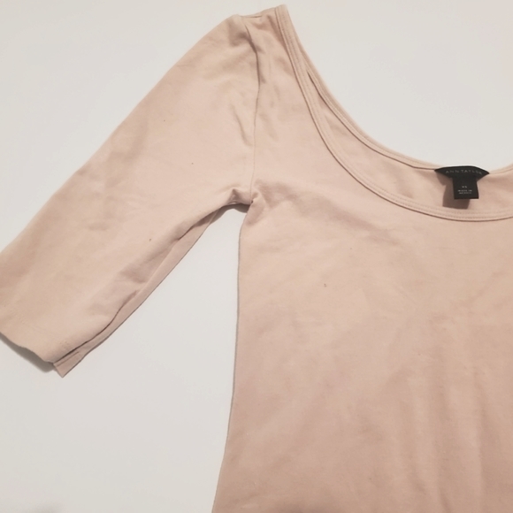 ANN TAYLOR Light Blush Pink Ballerina 3/4 Top - Size XXS, XS - Picture 5 of 5